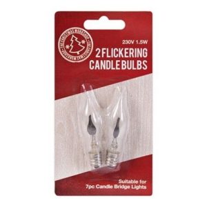 2PK FLICKERING CANDLE LIGHT BULB