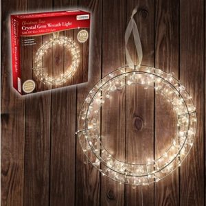 BATTERY OPERATED 38CM 100LED WW CIRCLE WREATH