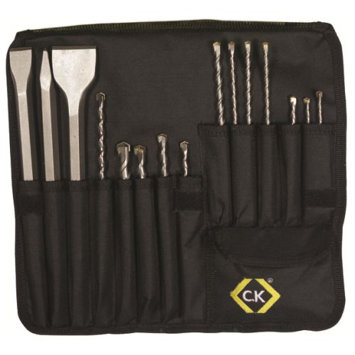 C.K 15PC SDS CONCRETE DRILL BIT & CHISEL SET