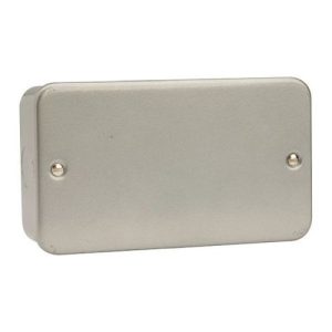CLICK ESSENTIALS METAL CLAD 2-GANG BLANK PLATE