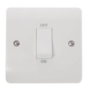 CLICK MODE 1-GANG 45A DP SWITCH (WHT ROCKER)