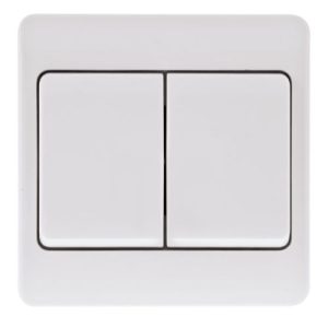 CLICK MODE SWITCH PLATES WIDE ROCKERS 10AX 250V 2-GANG 2WAY WIDE ROCKER SWITCH