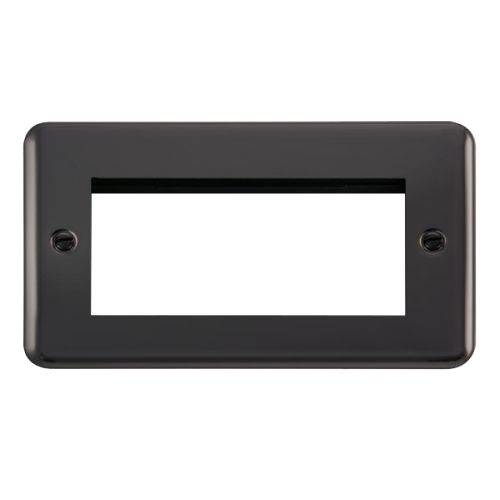 CLICK NEW MEDIA 4-GANG PLATES 2G QUAD APERTURE NEW MEDIA