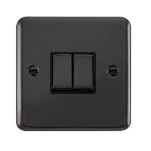 CLICK DECO PLUS BLACK NICKEL 10A 2G 2 WAY INGOT SWITCH