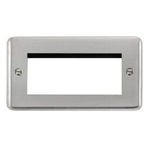 CLICK NEW MEDIA 4-GANG PLATES 2G QUAD APERTURE NEW MEDIA