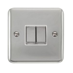 CLICK DECO PLUS POLISHED CHROME 10A 2G 2 WAY INGOT SWITCH