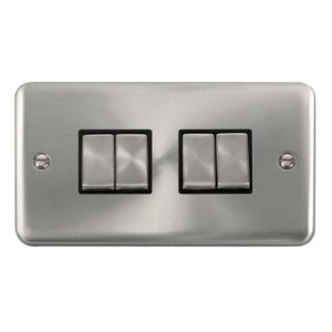 CLICK DECO PLUS SATIN CHROME 10A 4G 2 WAY INGOT SWITCH