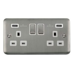 CLICK DECO PLUS STAINLESS STEEL 2G SOCKET USB 4.2A DP