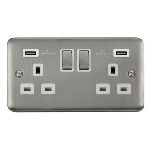 CLICK DECO PLUS STAINLESS STEEL 2G SOCKET USB 4.2A DP