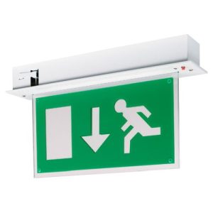 CLICK 7W RECESSED EME EXIT SIGN-DOWN