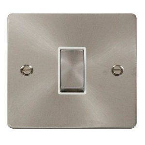CLICK DEFINE BRUSHED STAINLESS FLAT PLATE INGOT 10A 1-GANG 2WAY SWITCH