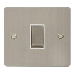 CLICK DEFINE STAINLESS STEEL FLAT PLATE INGOT 10A 1-GANG 2WAY SWITCH