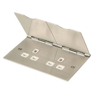 CLICK ESSENTIALS FLOOR ACCESSORIES 13A 2-GANG FLOOR SOCKET