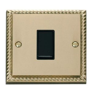 CLICK DECO GEORGIAN CAST BRASS GCBRASS 10A 1-GANG 2 WAY SWITCH BLACK