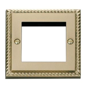 CLICK NEW MEDIA 4-GANG PLATES GC BRASS 1G PLATE FOR DATA MODULES