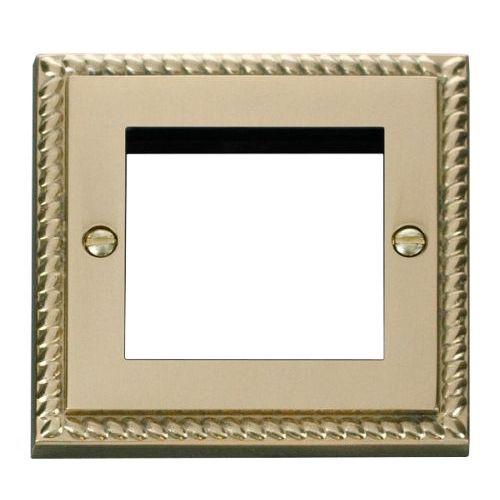 CLICK NEW MEDIA 4-GANG PLATES GC BRASS 1G PLATE FOR DATA MODULES
