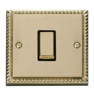 CLICK DECO GEORGIAN CAST BRASS GCBRASS INGOT 10A 1-GANG 2 WAY SWITCH