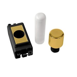 CLICK GRIDPRO MODULES DIMMER 1 MODULE MOUNTING KIT GRIDPRO 1 MOD. DIMMER MOUNTING KIT BLACK POLISHED BRASS