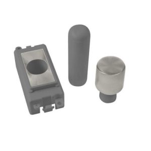 CLICK GRIDPRO MODULES DIMMER 1 MODULE MOUNTING KIT GRIDPRO 1 MOD. DIMMER MOUNTING KIT GREY SATIN CHROME