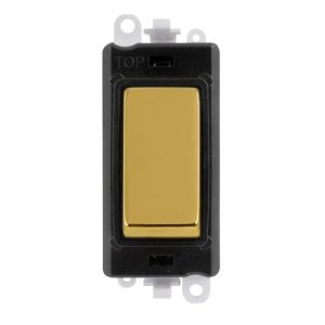 CLICK GRIDPRO MODULES 20AX 2 WAY SWITCH BLACK POLISHED BRASS