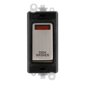 CLICK GRIDPRO STAINLESS STEEL 20A DP SWITCH MODULE DISHWASHER (BLACK INS)