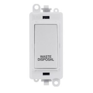 CLICK GRIDPRO POLAR WHITE 20A DP SWITCH MODULE "WASTE DISPOSAL" (POLAR WHITE INS)