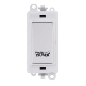 CLICK GRIDPRO POLAR WHITE 20AX DP SWITCH MODULE "WARMING DRAWER" (POLAR WHITE INS)