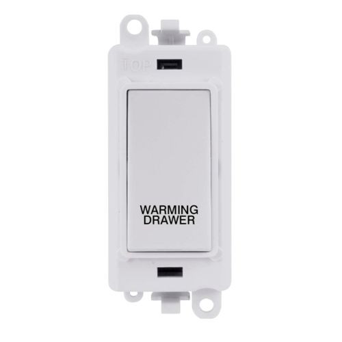 CLICK GRIDPRO POLAR WHITE 20AX DP SWITCH MODULE "WARMING DRAWER" (POLAR WHITE INS)