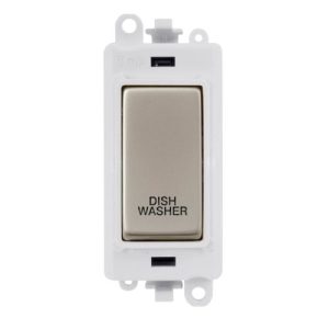 CLICK GRIDPRO PEARL NICKEL 20A DP SWITCH MODULE DISHWASHER (POLAR WHITE INS)