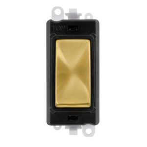CLICK GRIDPRO MODULES INTERMEDIATE SWITCH 20AX SWITCH BLACK SATIN BRASS