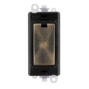 CLICK GRIDPRO MODULES FUSED 13A FUSE BLACK ANTIQUE BRASS