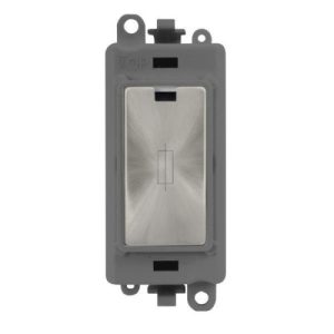 CLICK GRIDPRO MODULES FUSED 13A FUSE GREY SATIN CHROME