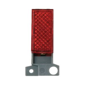 CLICK MINIGRID MOULDED MODULES 250V RED INDICATOR MODULE FULL NEON SURR