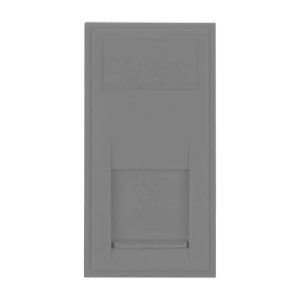CLICK NEW MEDIA MATT SINGLE MEDIA MODULES RJ45 CAT5E OUTLET GREY