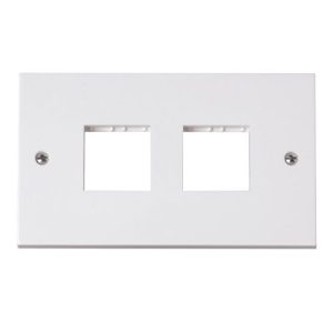 CLICK MINIGRID UNFURNISHED PLATES POLAR TWIN SWITCH PLATE 2 X 2-GANG APERTURE