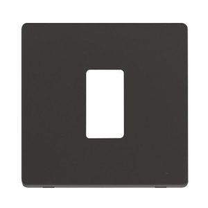 CLICK GRIDPRO DEFINITY FRONTPLATES BLACK GRIDPRO 1-GANG DEFINITY PLATE BLACK