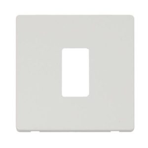CLICK DEFINITY FRONT PLATE METAL WHITE GRIDPRO 1-GANG DEFINITY PLATE MW