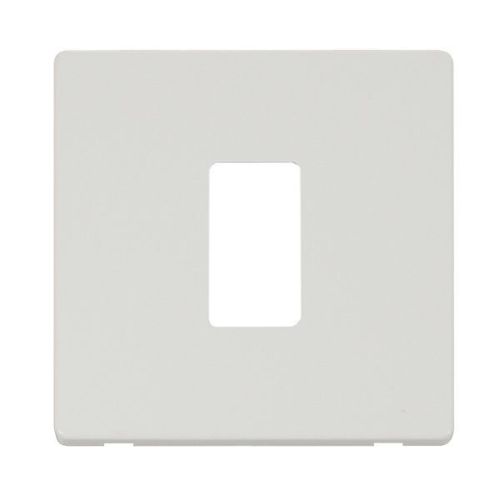 CLICK DEFINITY FRONT PLATE METAL WHITE GRIDPRO 1-GANG DEFINITY PLATE MW