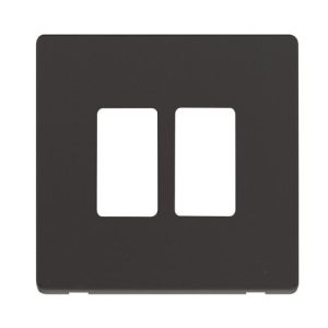 CLICK GRIDPRO DEFINITY FRONTPLATES BLACK GRIDPRO 2-GANG DEFINITY PLATE BLACK