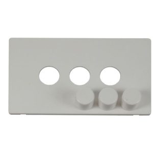 CLICK DEFINITY FRONT PLATE POLAR WHITE 3G DIMMER SW PLATE WHITE
