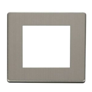 CLICK NEW MEDIA 4-GANG PLATES 1G TWIN MEDIA MOD PLATE STAINLESS STEEL.