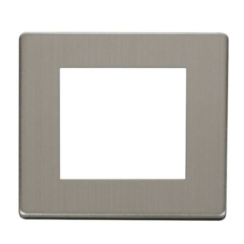 CLICK NEW MEDIA 4-GANG PLATES 1G TWIN MEDIA MOD PLATE STAINLESS STEEL.