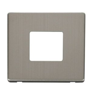 CLICK MINIGRID 6-GANG PLATES 1G PLATE TWIN APERTURE  PLATE STAINLESS STEEL
