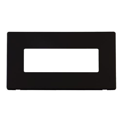 CLICK DEFINITY FRONT PLATE METAL BLACK 2G PLATE 6 IN LINE APERTURE MB