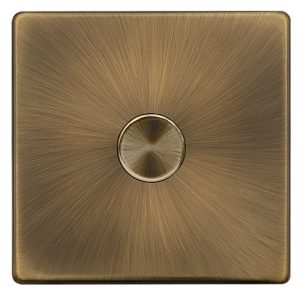 CLICK DEFINITY COMPLETE 1 GANG 2 WAY 100W DIMMER SWITCH - ANTIQUE BRASS