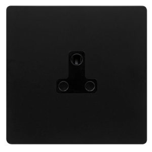 CLICK DEFINITY COMPLETE 2A ROUND PIN SOCKET - MATT BLACK COVER PLATE - BLACK INSERT