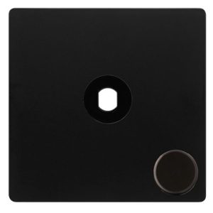 CLICK DEFINITY COMPLETE 1 GANG UNFURNISHED DIMMER PLATE & KNOBS - MATT BLACK
