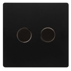 CLICK DEFINITY COMPLETE 2 GANG 2 WAY 100W DIMMER SWITCH - MATT BLACK