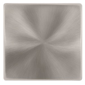 CLICK DEFINITY COMPLETE 1 GANG BLANK PLATE - BRUSHED STEEL COVER PLATE