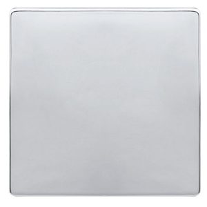 CLICK DEFINITY COMPLETE 1 GANG BLANK PLATE - POLISHED CHROME COVER PLATE